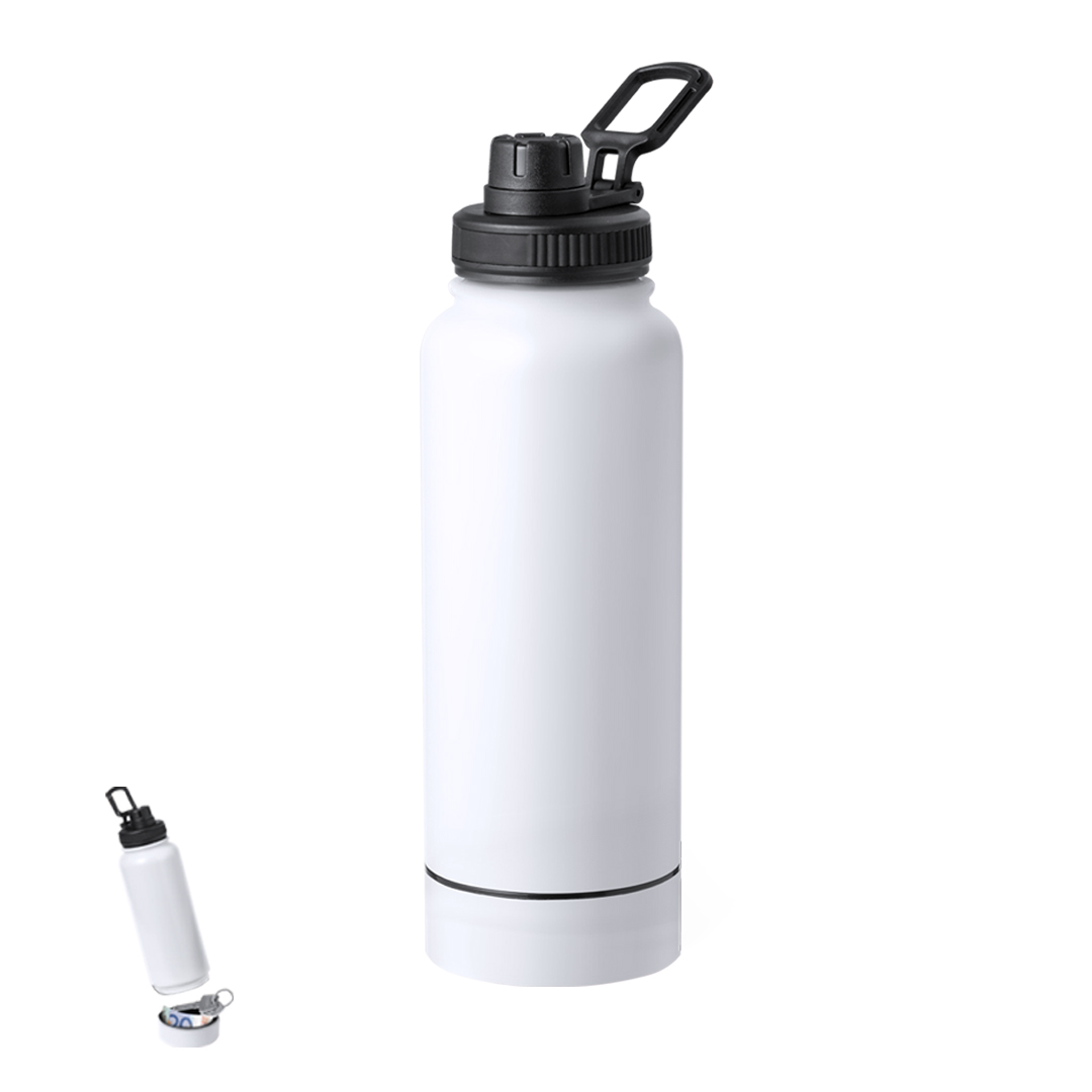 Stor termoflaske med opbevaring i bunden 1 liter - Badgeland