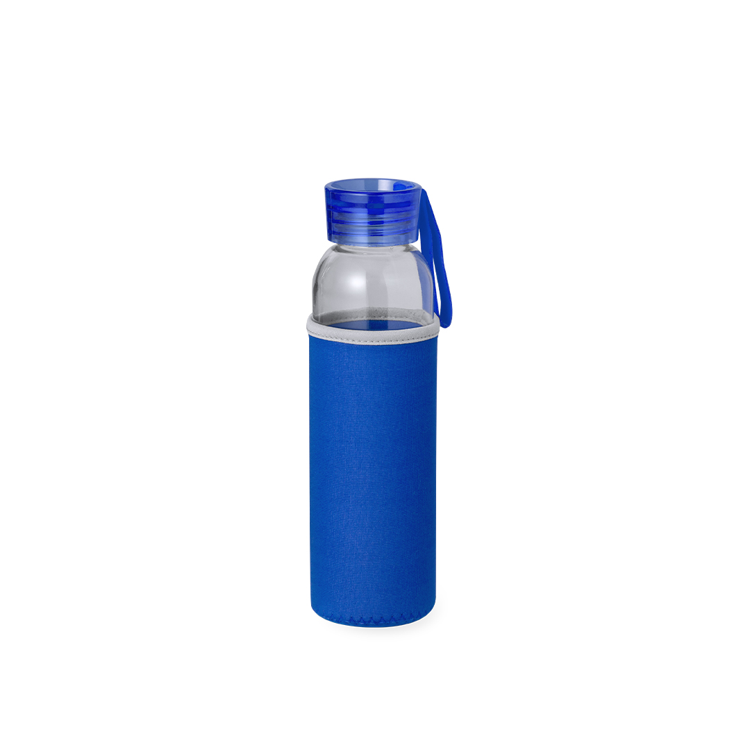 Glasflaske i sleeve og silikone strop 500 ml - Badgeland