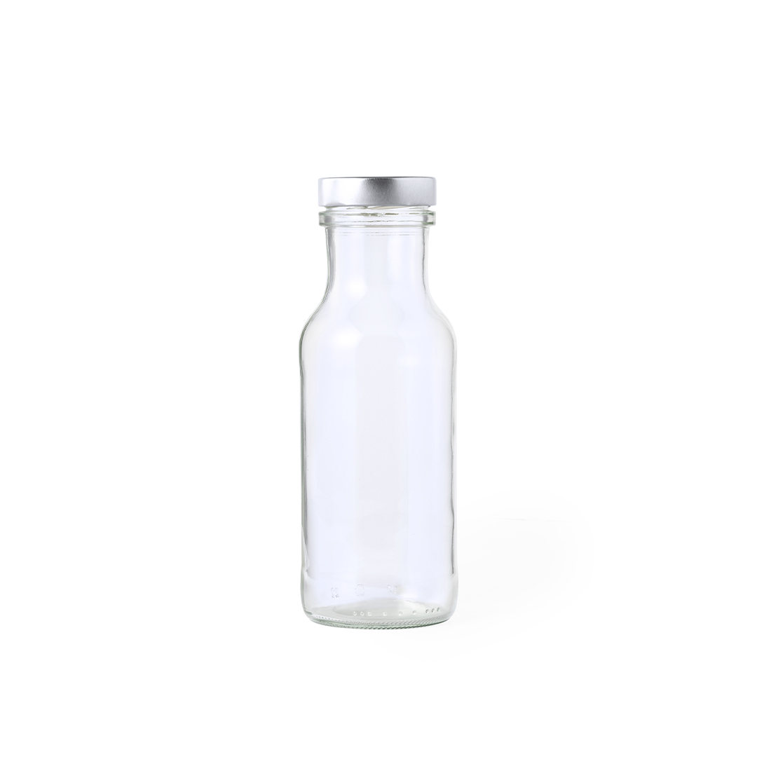 Glasflaske med metal skruelåg, 785 ml - Badgeland