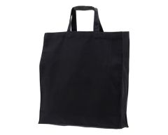 Kvalitets bomuldspose med kort hank 400 g/m2