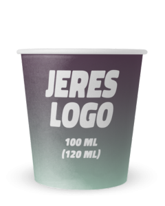 Lille papkrus med logo 100ml