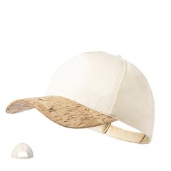 Kork og bomulds cap med velcro lukning