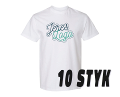 10 styk luksus t-shirt med eget motiv