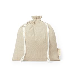 Bomulds pose med drawstring lukning, 100% genanvendt bomuld