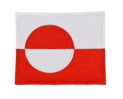 Grønlandsk flag stofmærke 