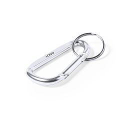 Sølv karabiner nøglering af genbrugt aluminium 