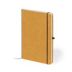 Genbrugt læder notesbog med penneholder