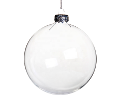 Glas julekugler transparent, med eget motiv