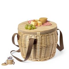 Retro picnic kurv med køle isolering og lange bærestrop