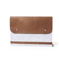 Laptop sleeve med PU læder og RPET filt