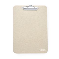 Clipboard af hvedehalm med metal clip, A4