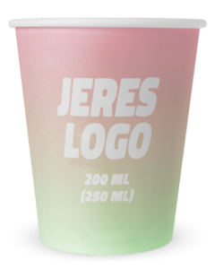 Engangs papkrus med eget tryk 200 ml