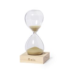 5 min. sand ur af holdbart glas og træ bund
