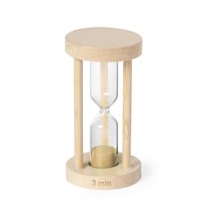 3 min. sand ur af holdbart glas og bøgetræ