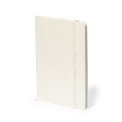 Notesbog med genbrugt hårdt pap omslag og blanke sider, A5