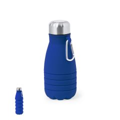 Foldbar drikkeflaske af silikone med karabinhage 550ml 