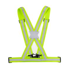 Refleks vest med justerbart spænde til løb og cykel Gul