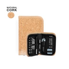 Værktøj-sæt i kork med 24 dele
