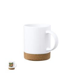 Keramik krus med kork bund og mulighed for fuldfarve tryk 350 ml