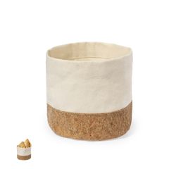 Kork og bomuld brødkurv i rundt design