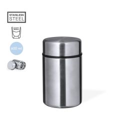 Cylinderformet termo madkasse med skruelåg 600 ml