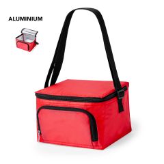 Køletaske med skulderstrop, udvendig lomme og lynlås