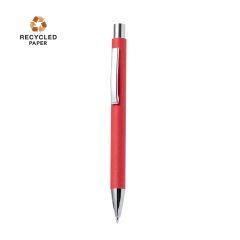 Flot kuglepen i genanvendt pap og blank aluminium