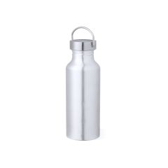 Stor drikkeflaske af genbrugt aluminium og bærehank 650 ml