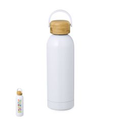 Sublimations termoflaske med bambuslåg 500ml 