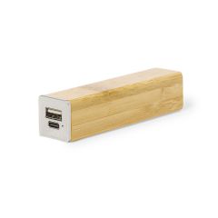 Kompakt powerbank i bambus 2200 mAh