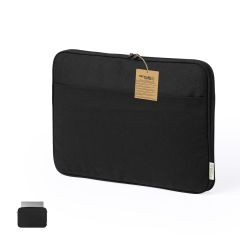 Laptop sleeve 14 tommer med udvendig lomme og lavet af genanvendt bomuld