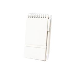 Flip notesblok af genbrugte mælkekartoner med kuglepen A6