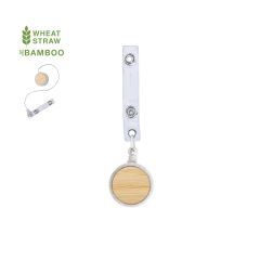 Udtrækkelig ID holder af bambus og hvedehalm