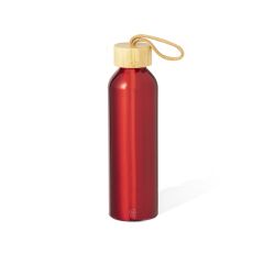 Drikkeflaske i genanvendt aluminium med bambuslåg 600 ml