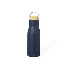 Moderne termoflaske i genbrugt rustfrit stål med bambus låg 500 ml