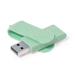 USB stick fremstillet med hvedehalm overflade og mulighed for logo 16 GB (Afgiftspligtig)