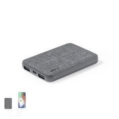 Powerbank fremstillet i blød RPET polyester 5000 mAh