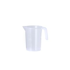 Plast målebæger med hank 500 ml med mulighed for logo