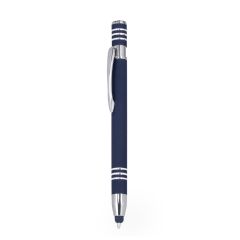 Stylus aluminium kuglepen med gummi detaljer og stort farve udvalg