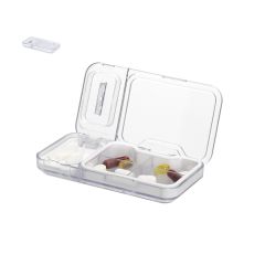 Transparent pilleæske med 4 rum