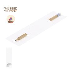 Blyant af træ med blomsterfrø papir indpakning