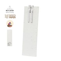 Kuglepen sæt lavet af genbrugte mælkekartoner med blomsterfrø emballage