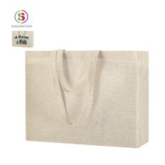 Stor mulepose i groft vævet polyester egnet til sublimations tryk