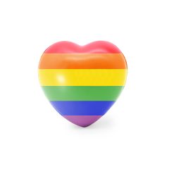 Pride antistress bold med regnbue hjerte design