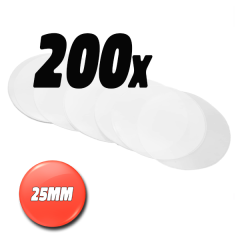 200 stk. mylar til 25mm badges