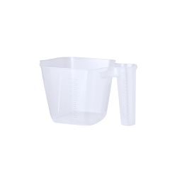 Plast målebæger med målerhank 1 liter med mulighed for logo