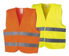 Refleksvest i orange eller gul - med eget logo