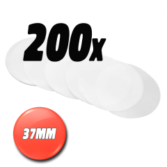 200 stk. mylar til 37mm badges