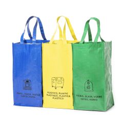 Farvede affalds sorterings poser af laminerede non-woven