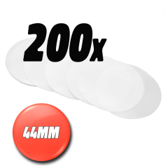 200 stk. mylar til 44mm badges